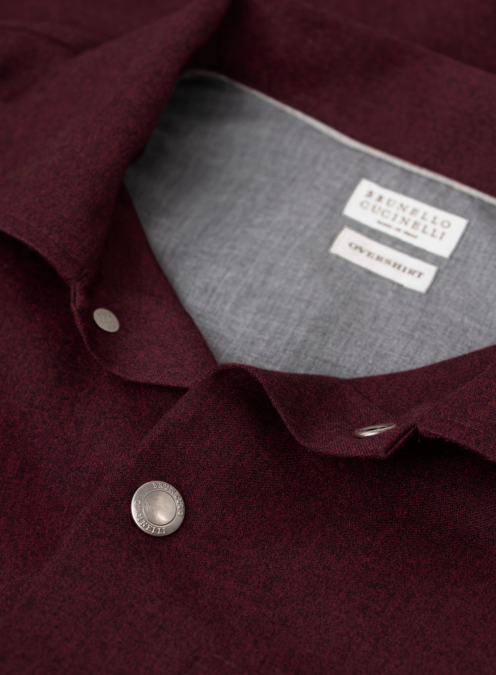 Flanel overshirt van scheerwol | FULL_WIDTH | Bordeaux