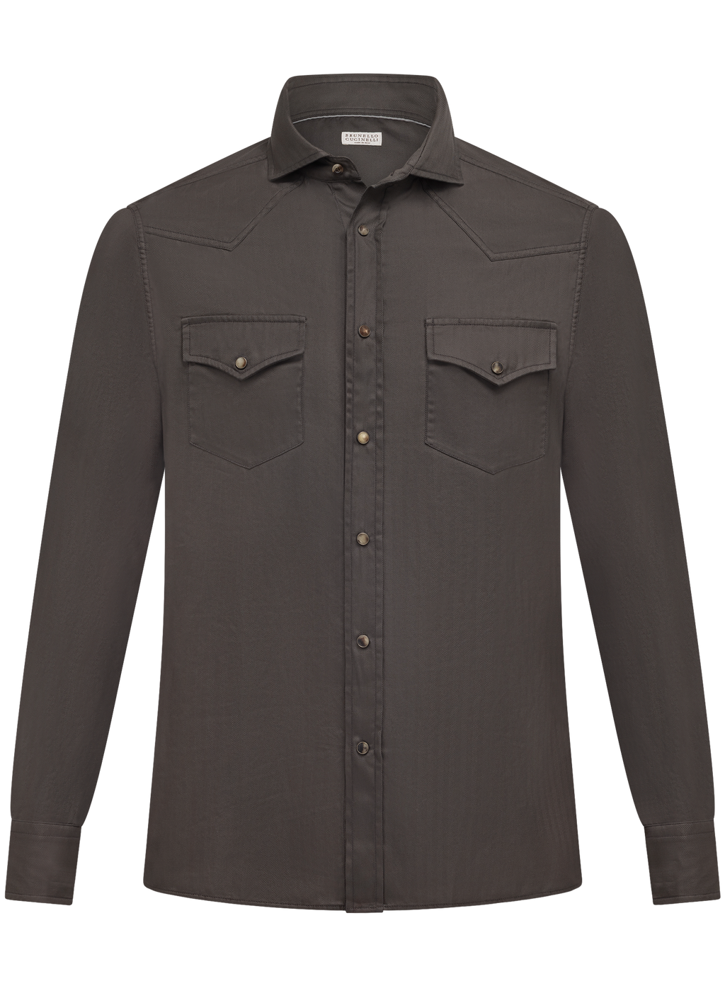 Garment-dyed western overhemd van katoen | D.Bruin