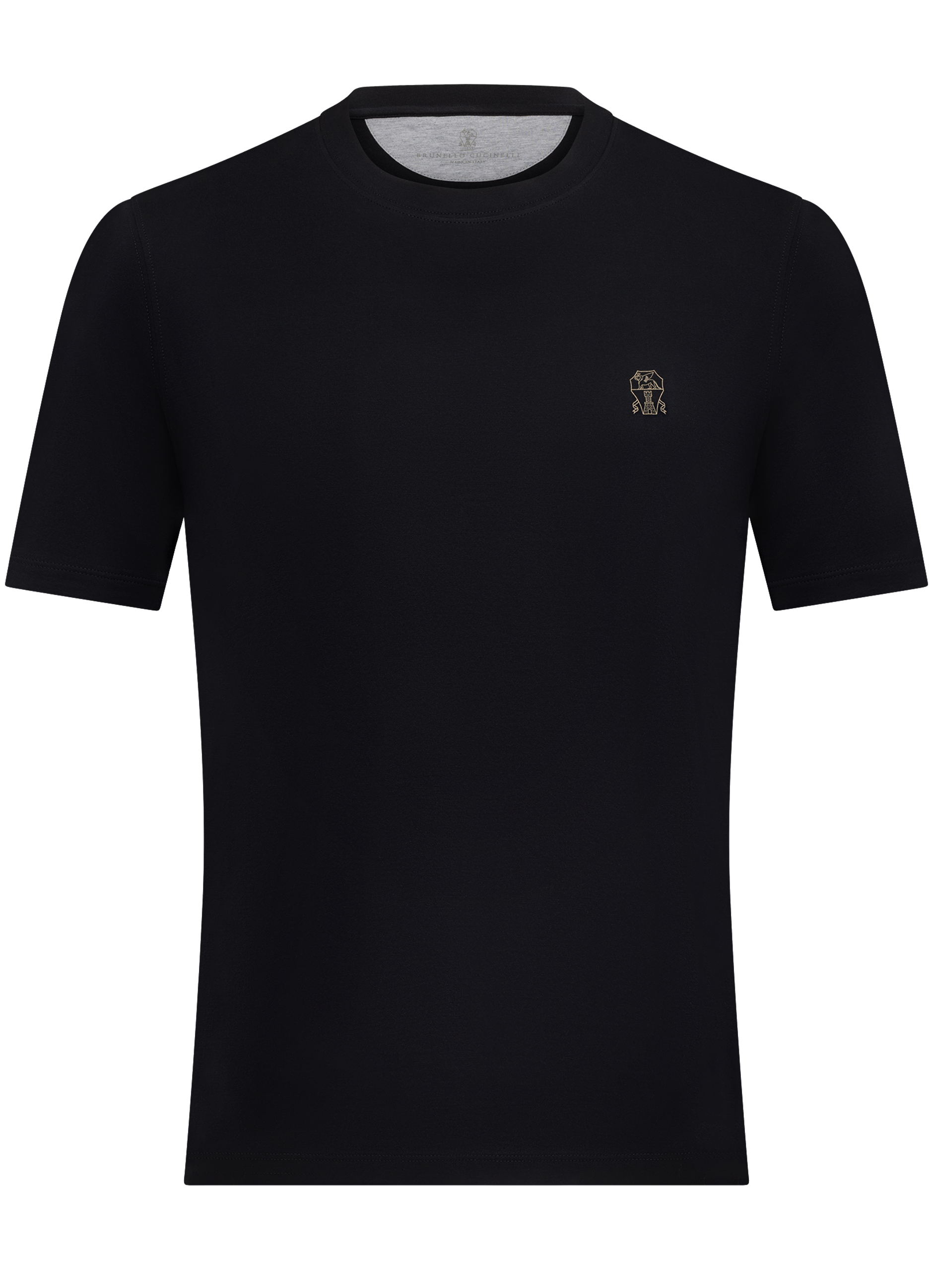 T-shirt van katoen met logodetail | BLUE NAVY