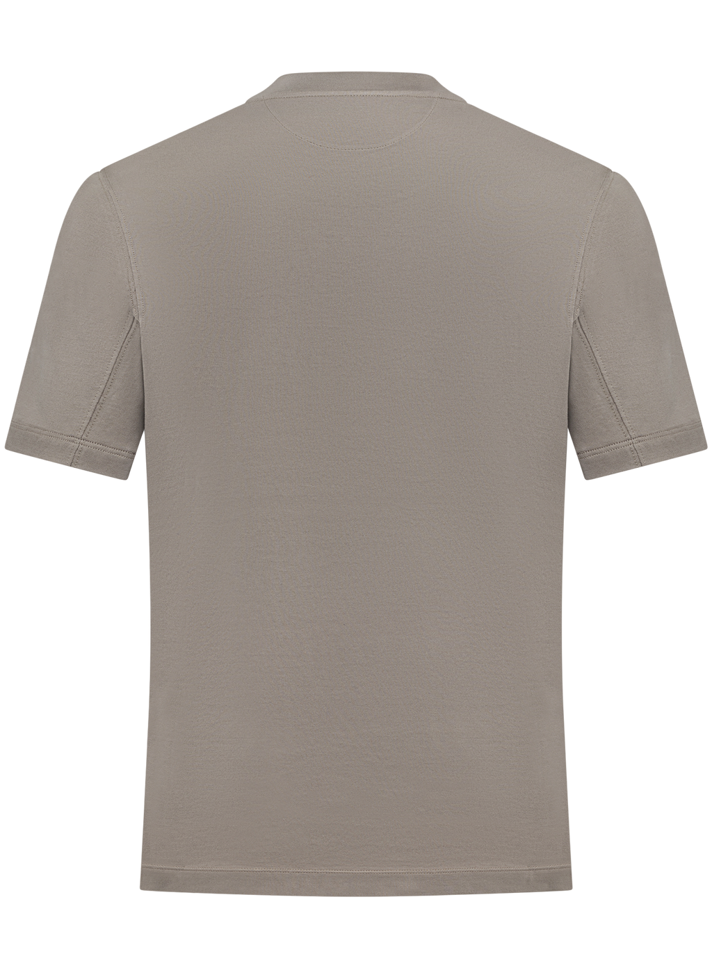 T-shirt van katoen met logodetail | TAUPE BEIGE