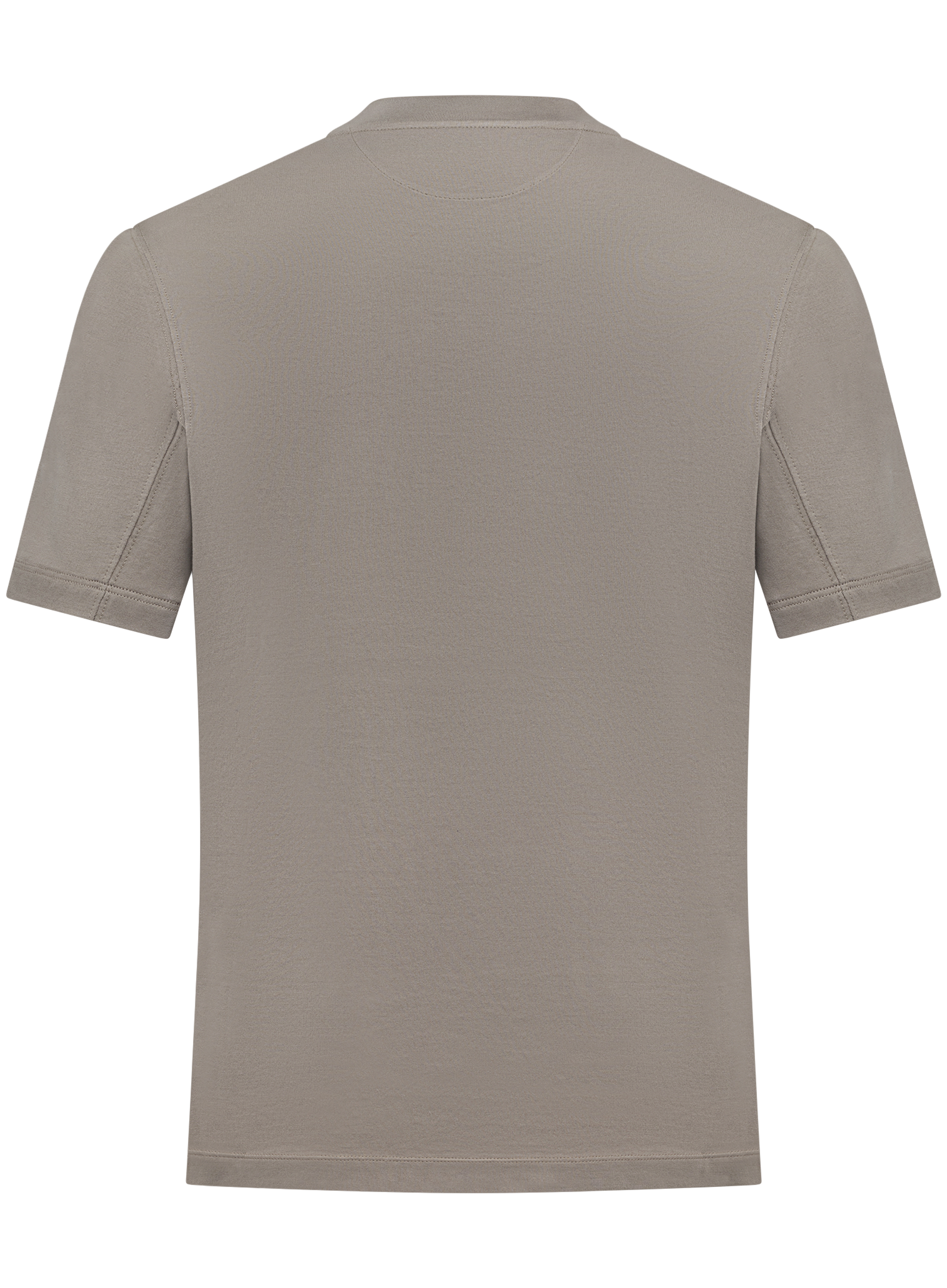 T-shirt van katoen met logodetail | TAUPE BEIGE