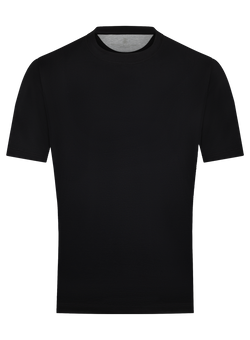 T-shirt van jersey katoen | Zwart
