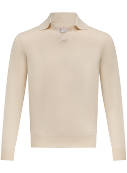 Buttonless polo in cashmere | ROOM-WIT