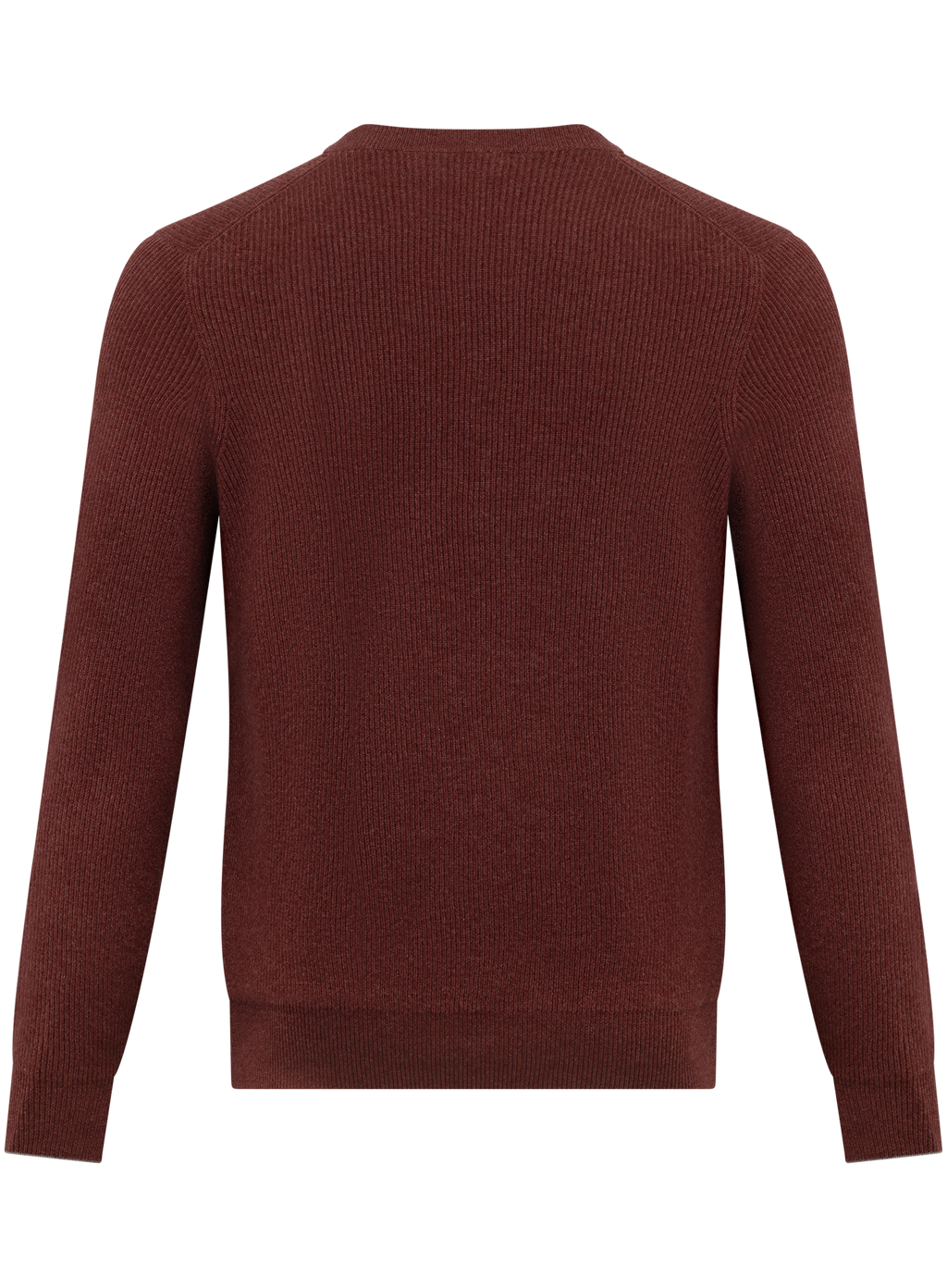Sweater van cashmere in English rib | Bordeaux