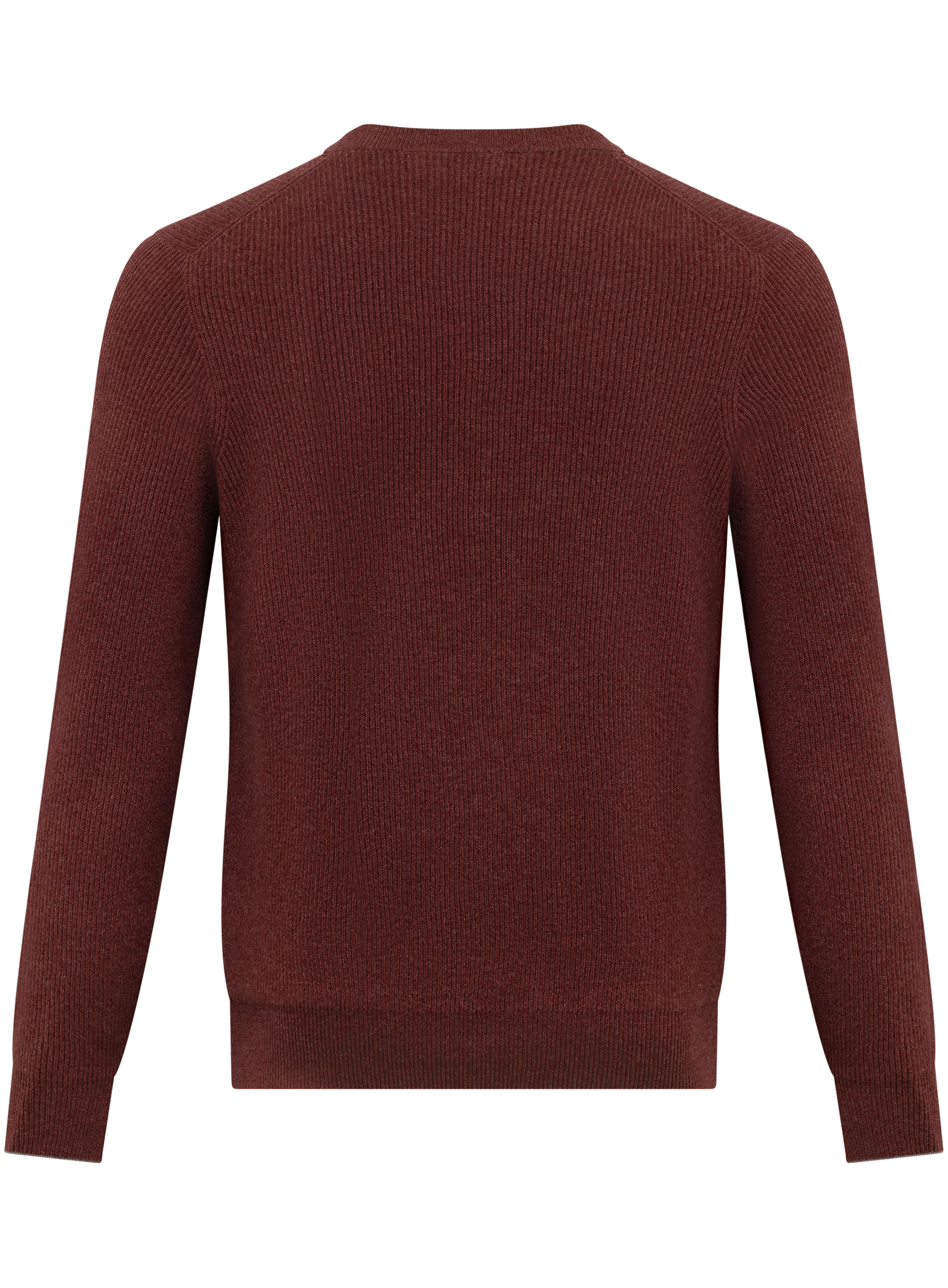 Sweater van cashmere in English rib | Bordeaux