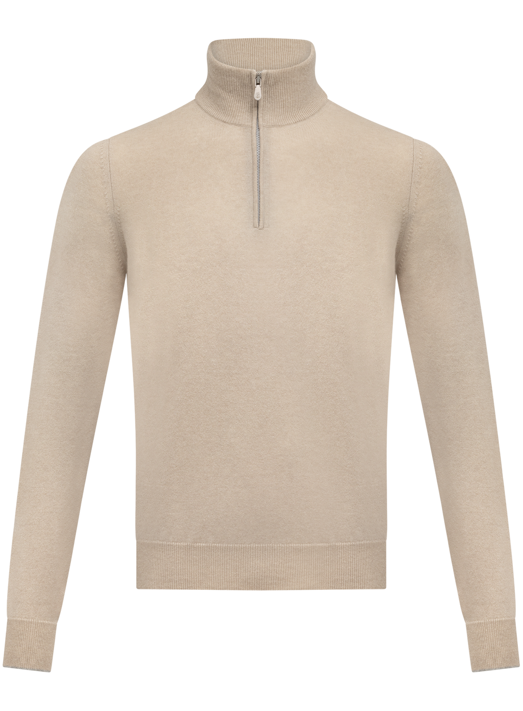 Half-zip trui van cashmere | Beige
