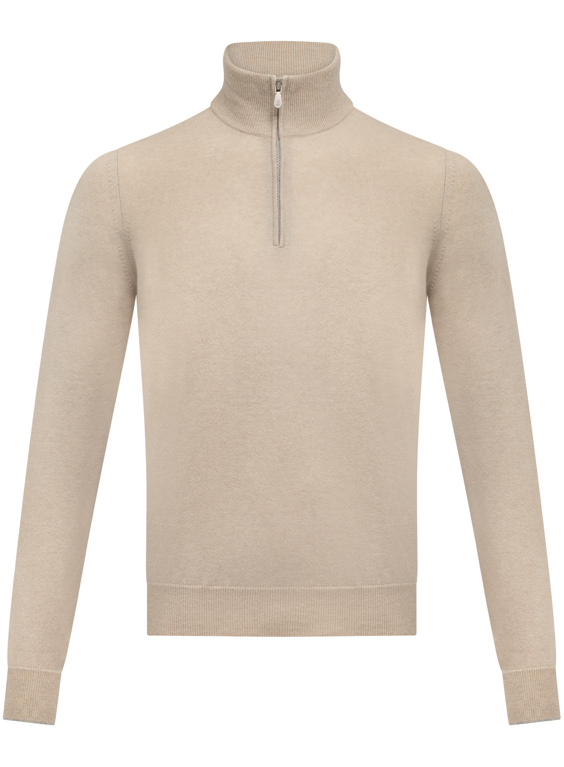 Half-zip trui van cashmere | Beige