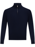 Half-zip vest in cashmere | BLUE NAVY