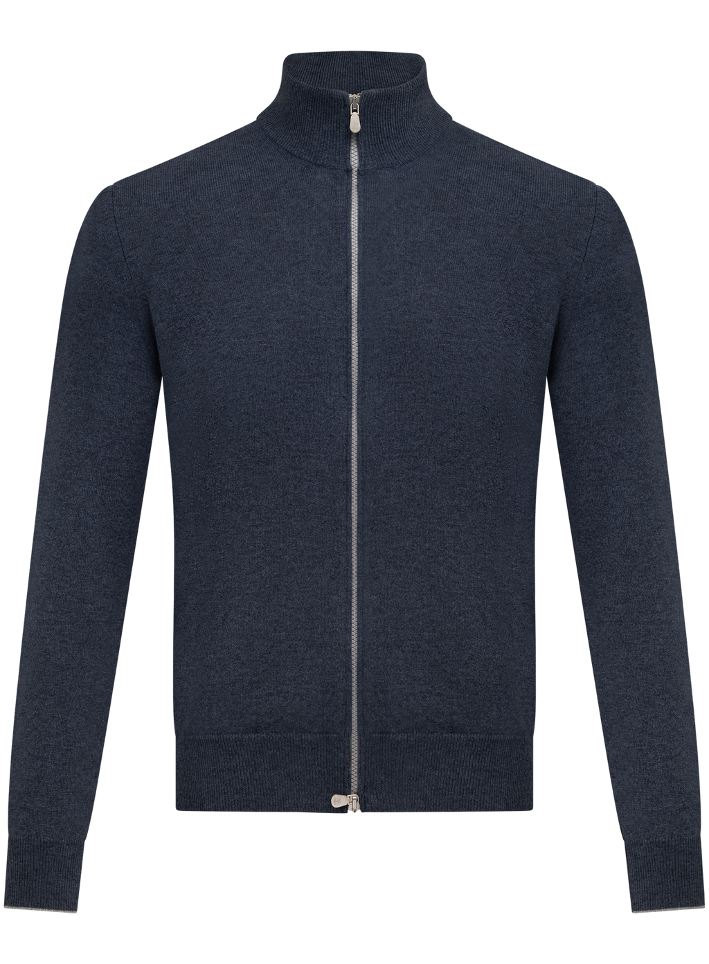 Ritsvest van cashmere met opstaande kraag | L.Blauw