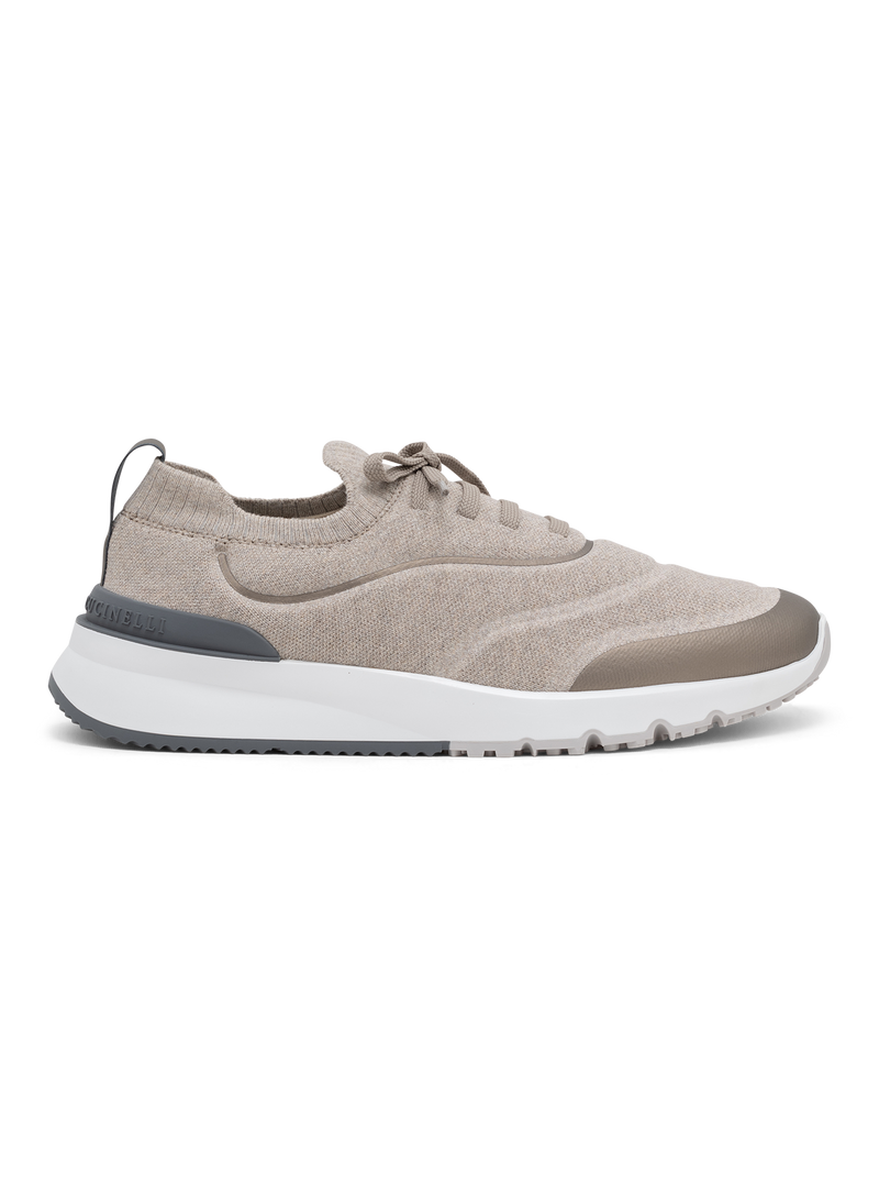Knitted sneakers van katoen met logodetail