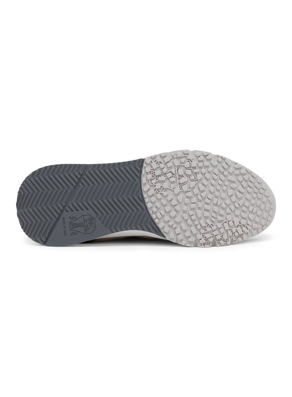 Knitted sneakers van katoen met logodetail | Beige