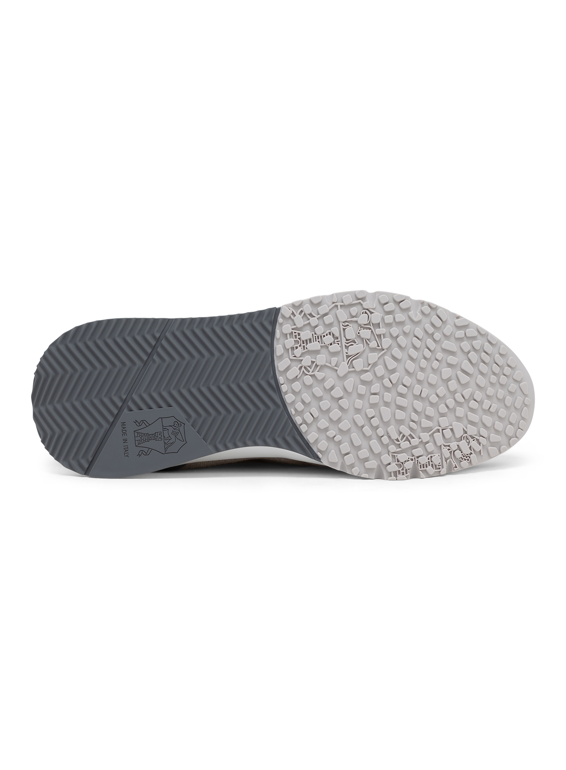 Knitted sneakers van katoen met logodetail | Beige
