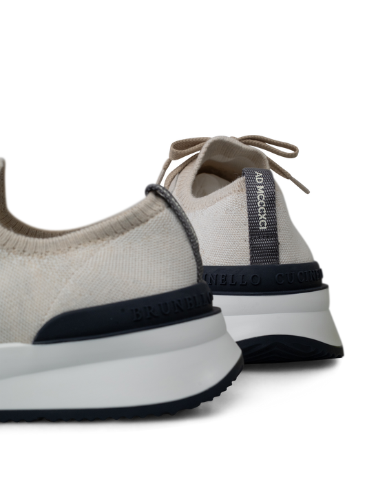 Knitted sneakers van katoen