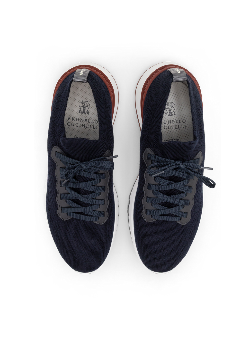 Sneakers van katoen en kalfsleer | BLUE NAVY