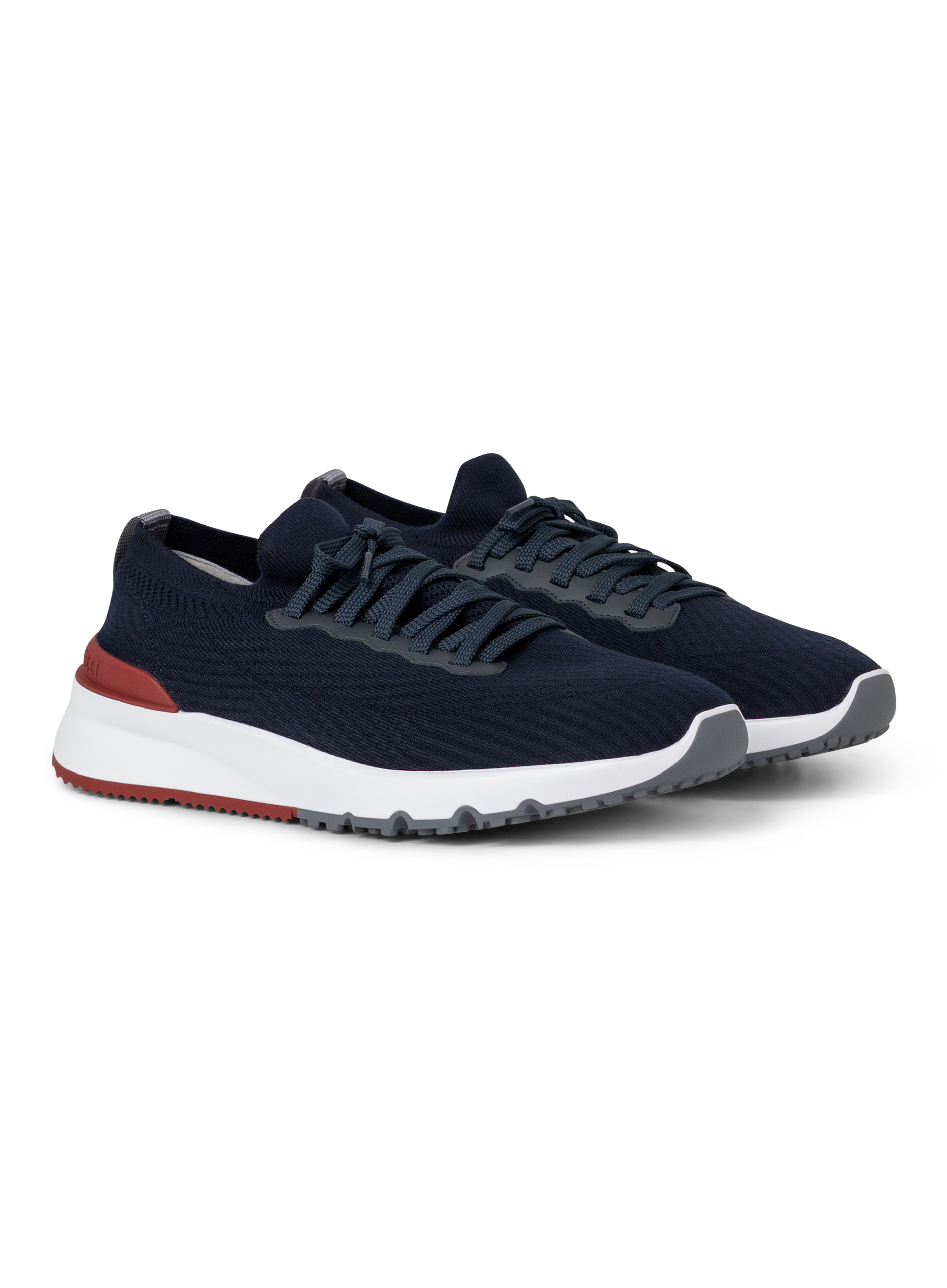 Sneakers van katoen en kalfsleer | BLUE NAVY