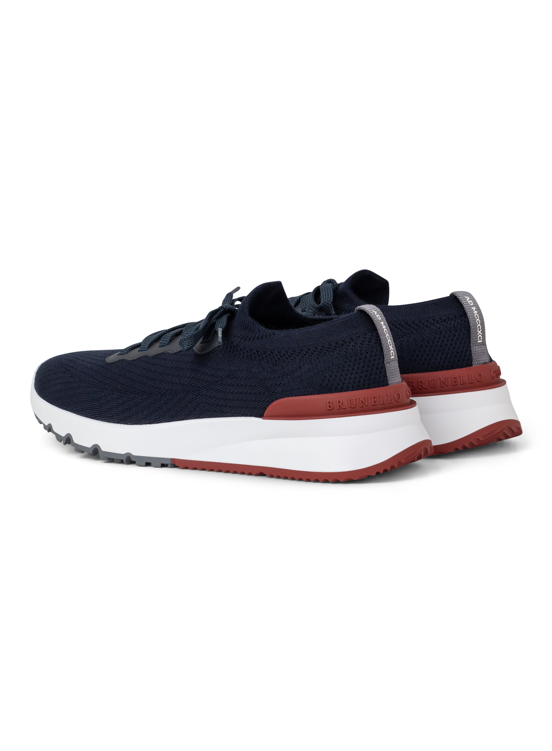 Sneakers van katoen en kalfsleer | BLUE NAVY