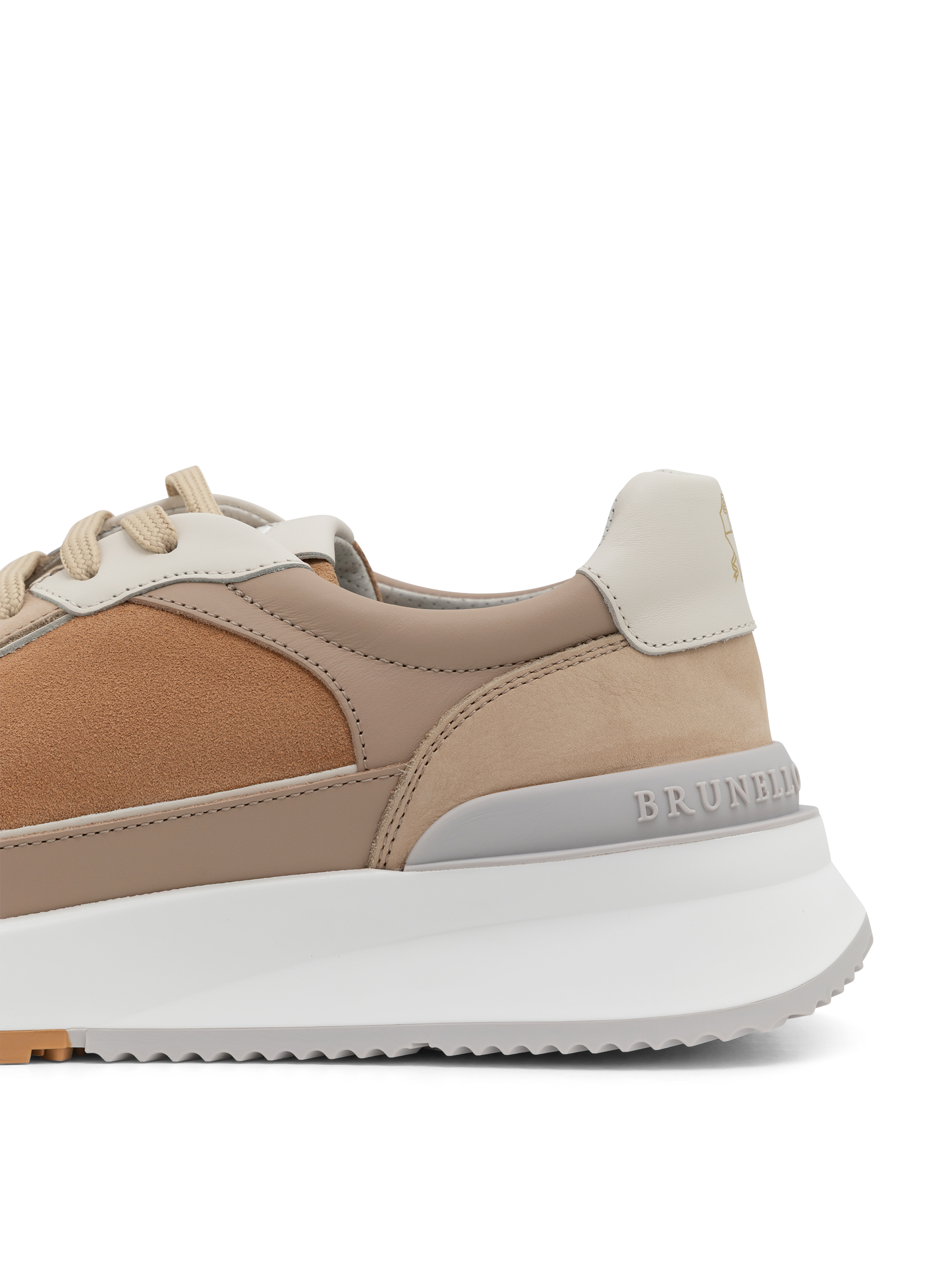 Sneakers van nubuck en suède | FULL_WIDTH | Beige