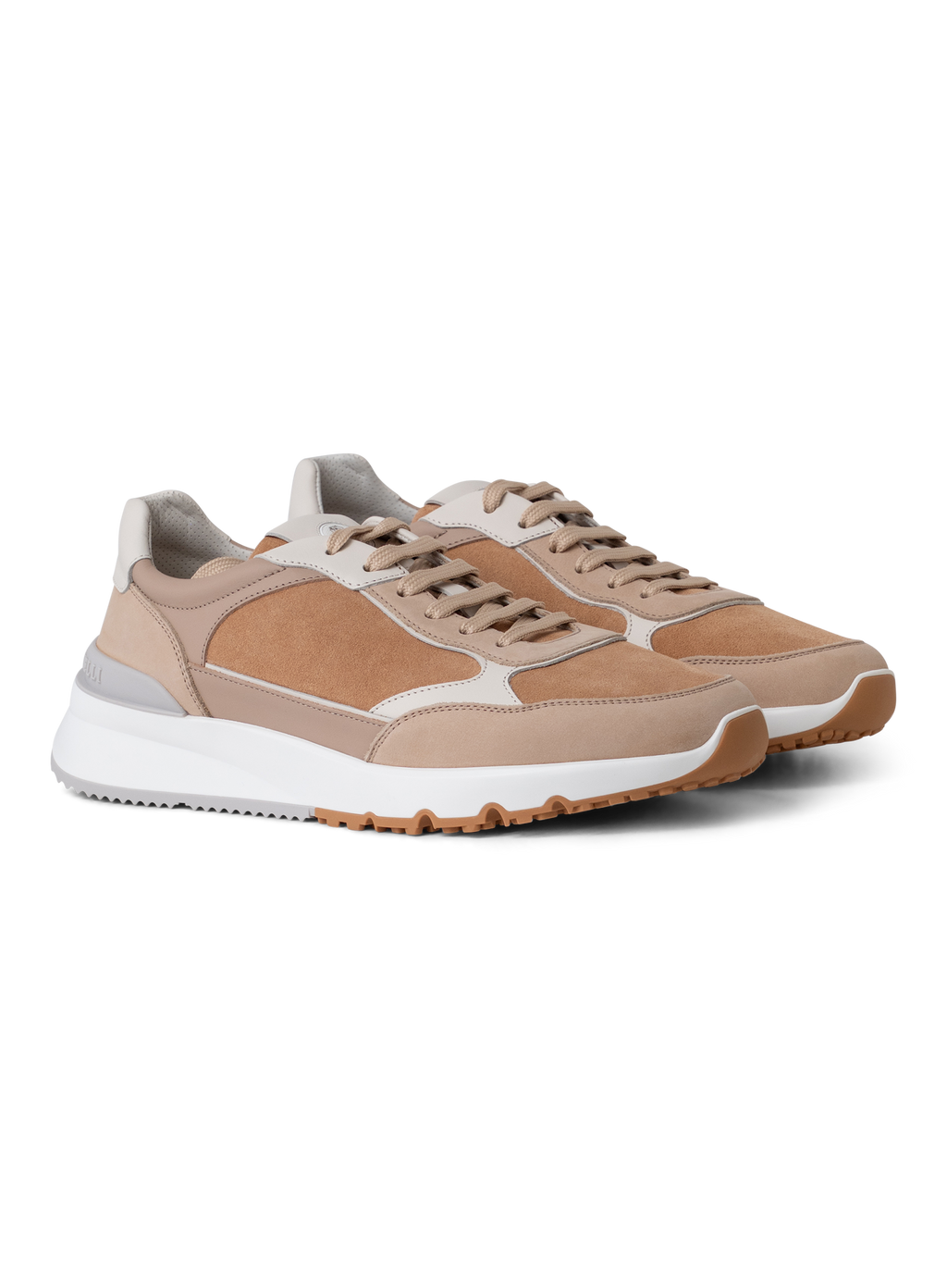 Sneakers van nubuck en suède | Beige
