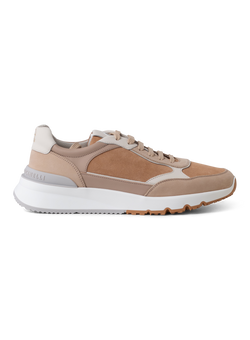Sneakers in leer | Beige