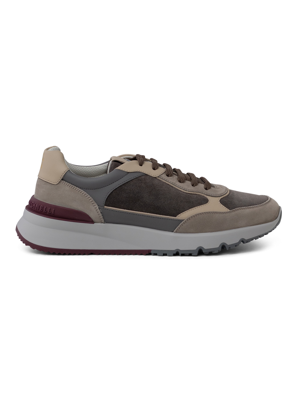 Sneakers van nubuck en suède | Antraciet