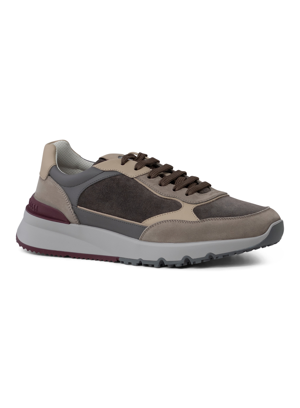 Sneakers van nubuck en suède | Antraciet