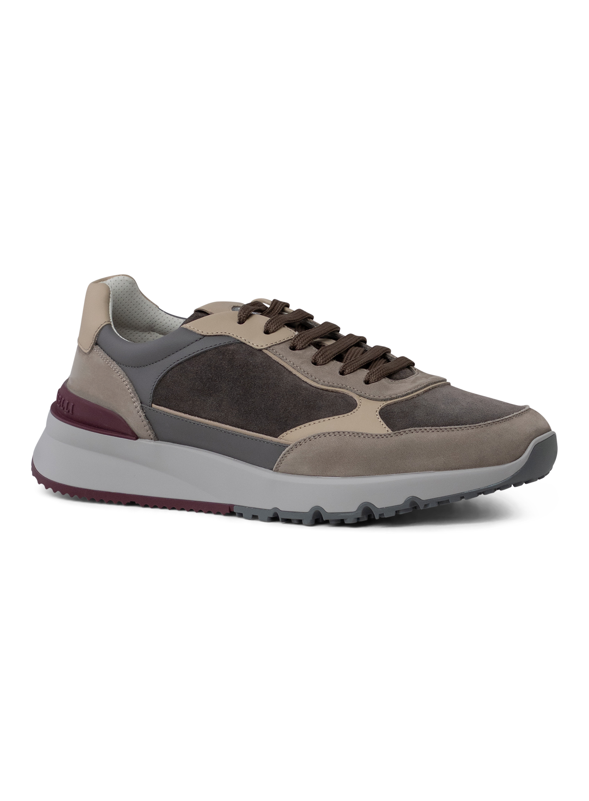 Sneakers van nubuck en suède | Antraciet