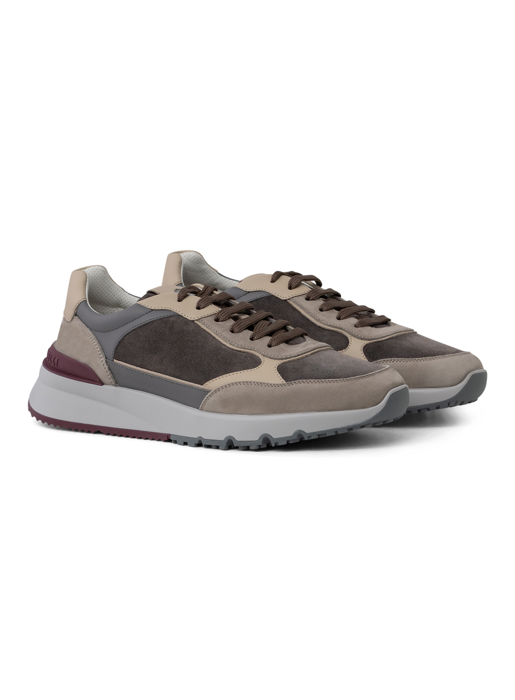 Sneakers van nubuck en suède | Antraciet