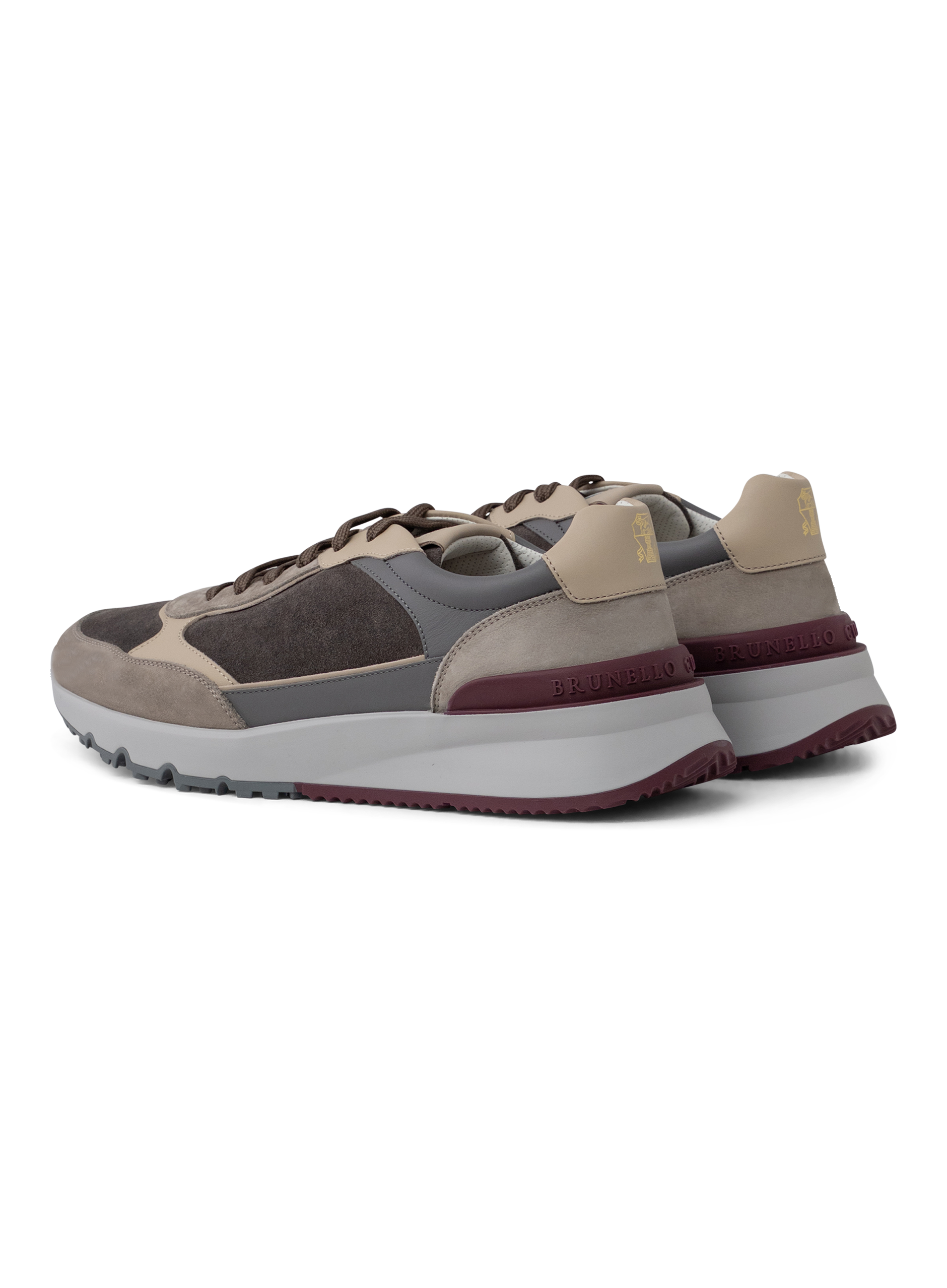Sneakers van nubuck en suède | Antraciet