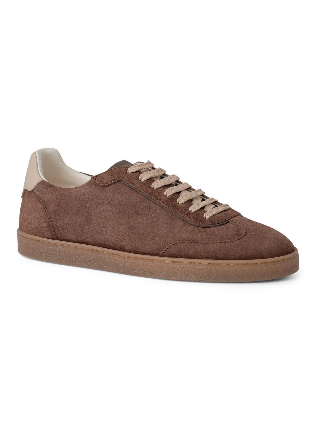 Lage sneakers van suède | TAUPE BRUIN