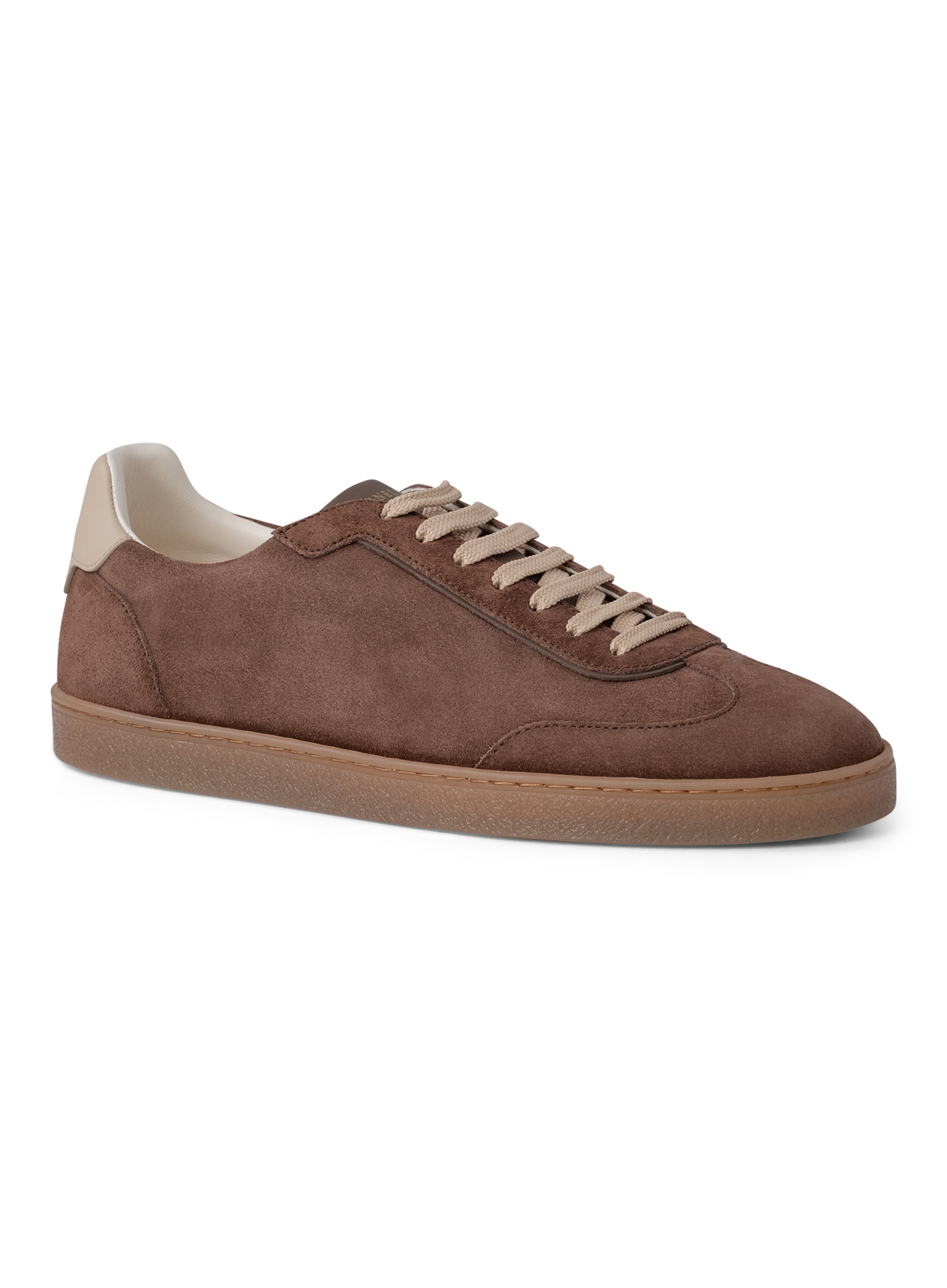 Lage sneakers van suède | TAUPE BRUIN