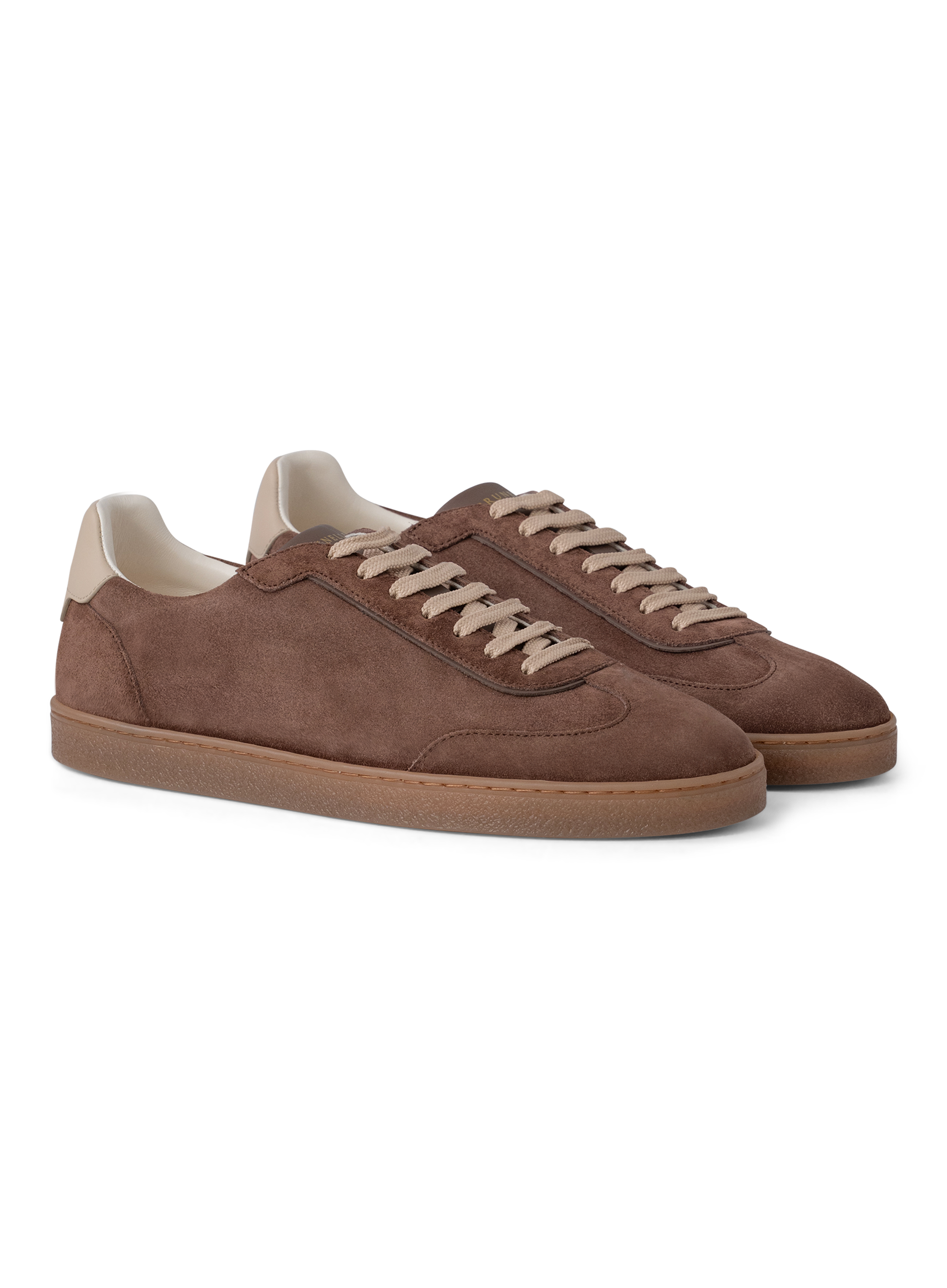 Lage sneakers van suède | TAUPE BRUIN