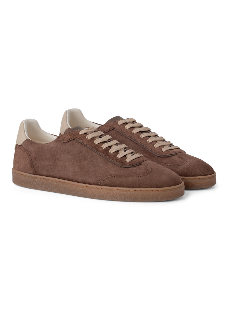 Lage sneakers van suède