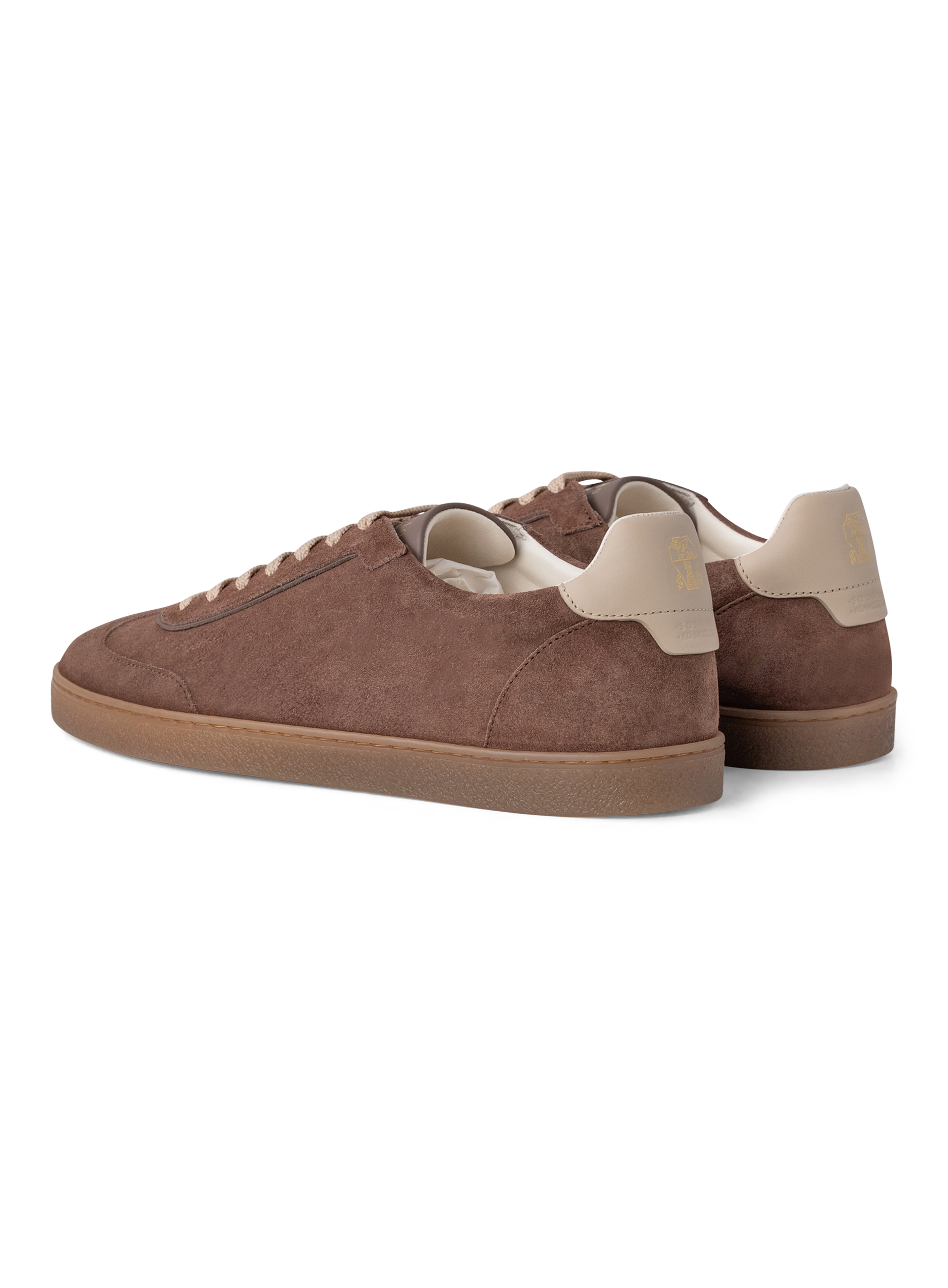 Lage sneakers van suède | TAUPE BRUIN
