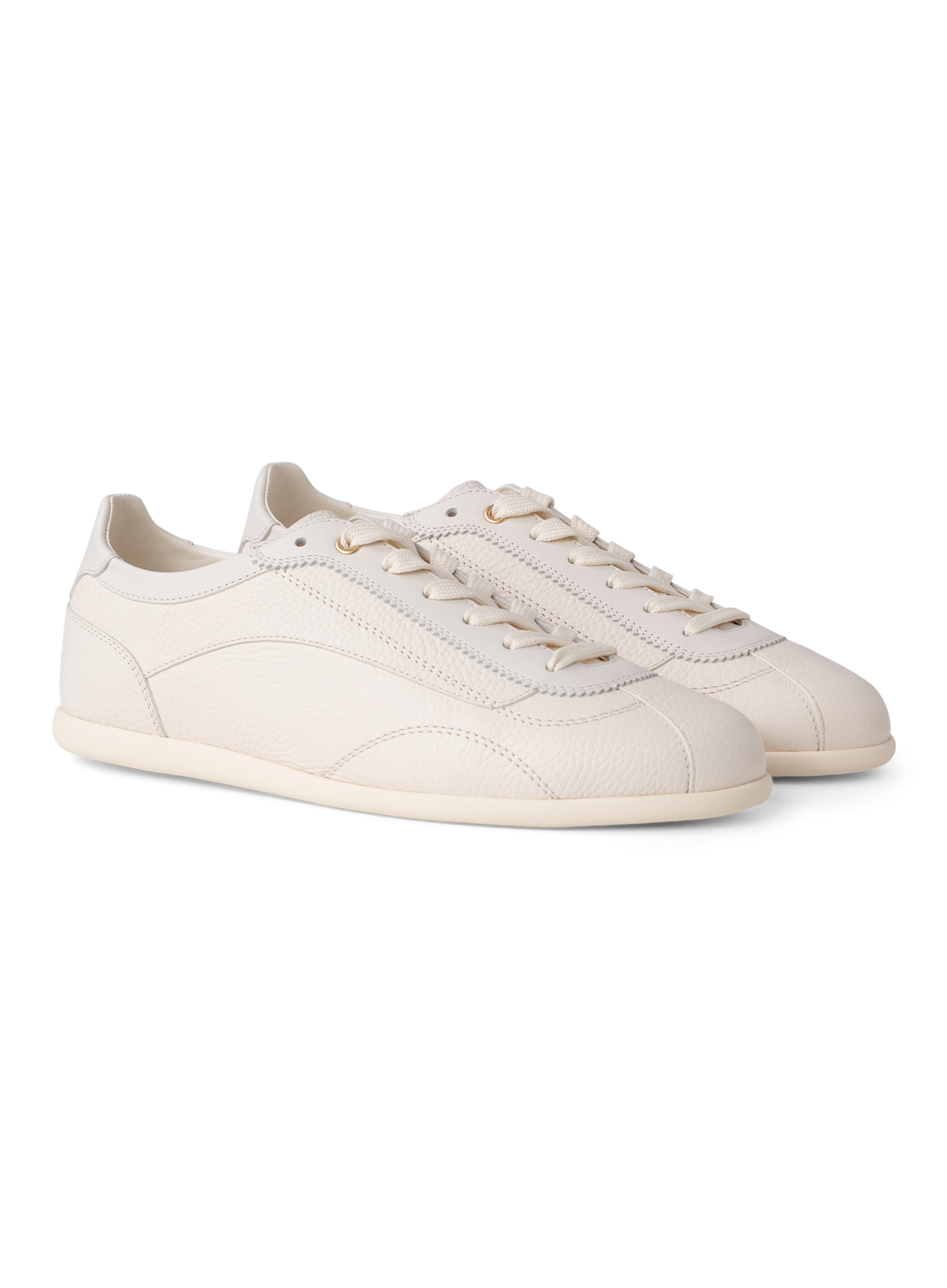 Lage sneakers van kalfsleer | Wit