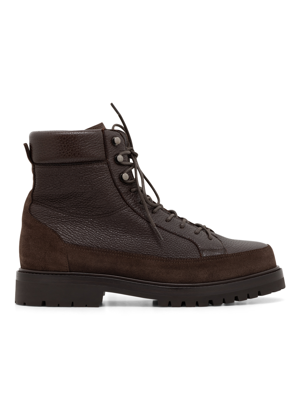 Veterboots van leer en suède | D.Bruin