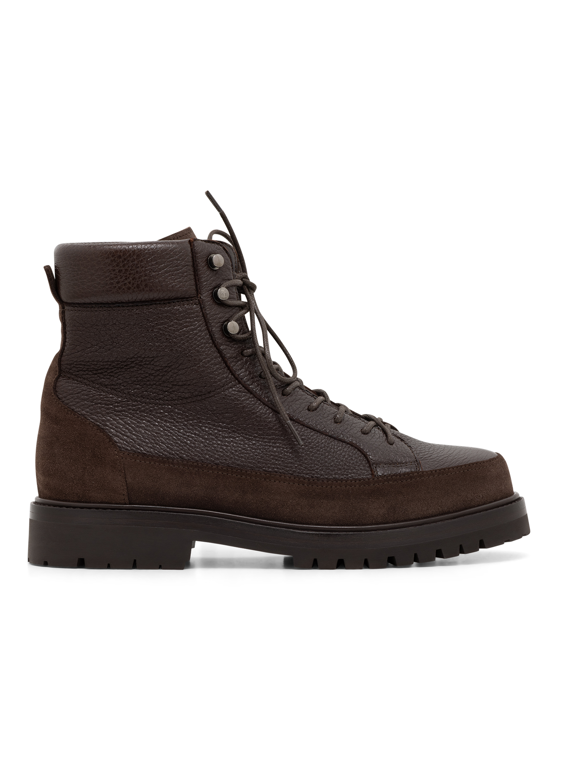 Veterboots van leer en suède | D.Bruin