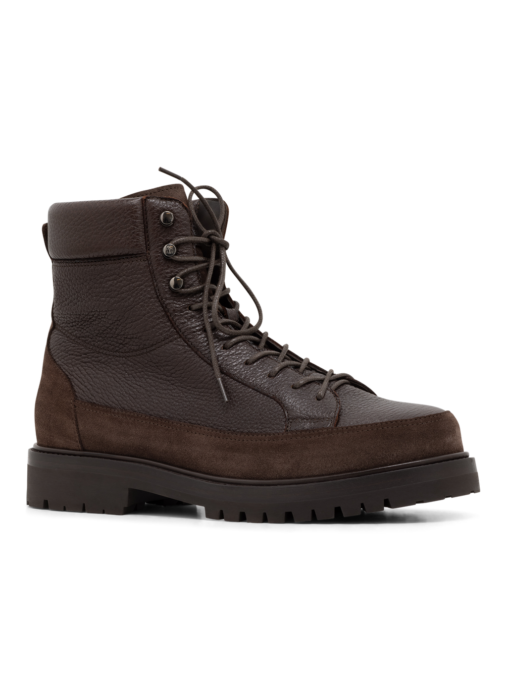 Veterboots van leer en suède | D.Bruin