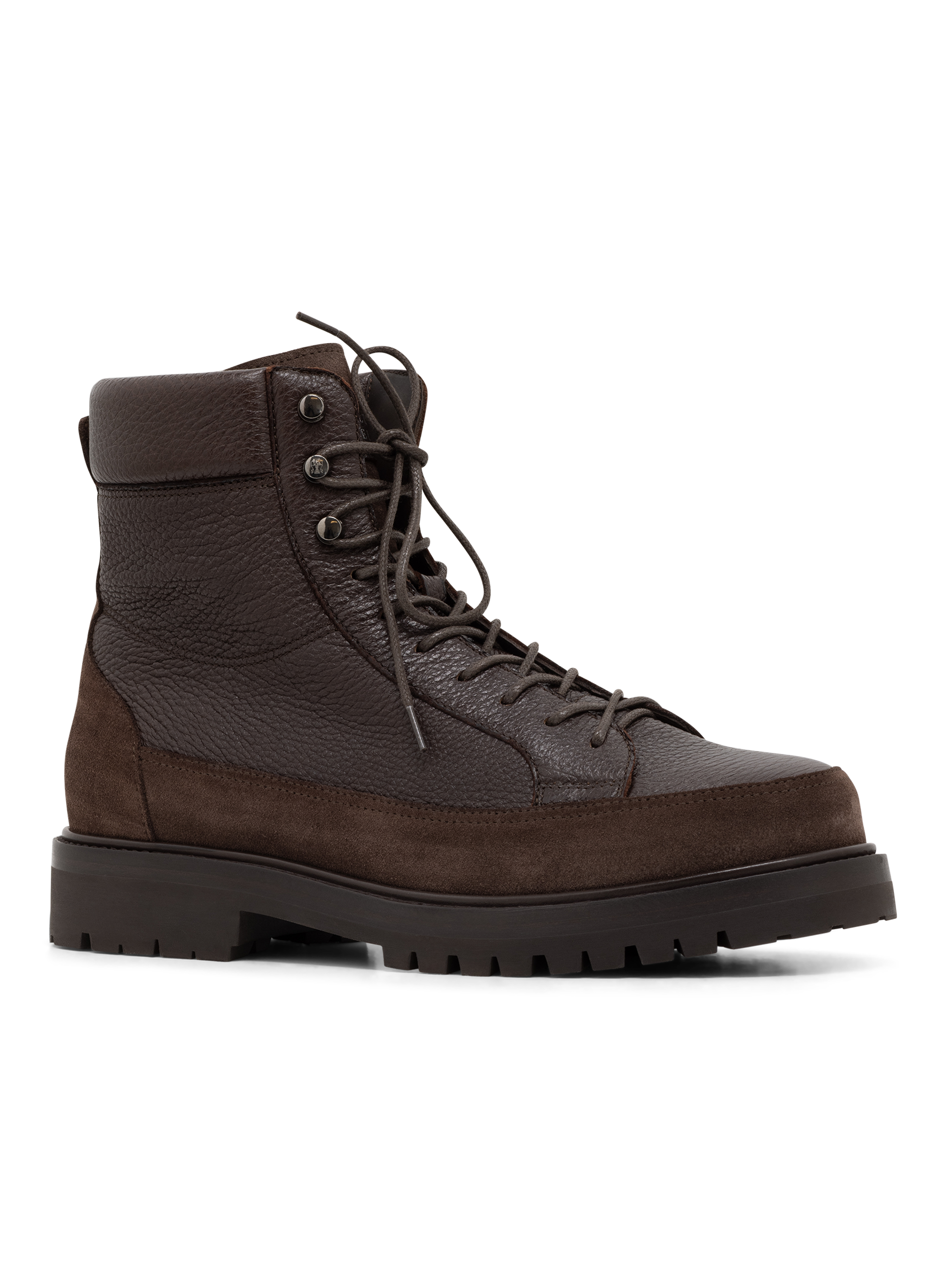Veterboots van leer en suède | D.Bruin