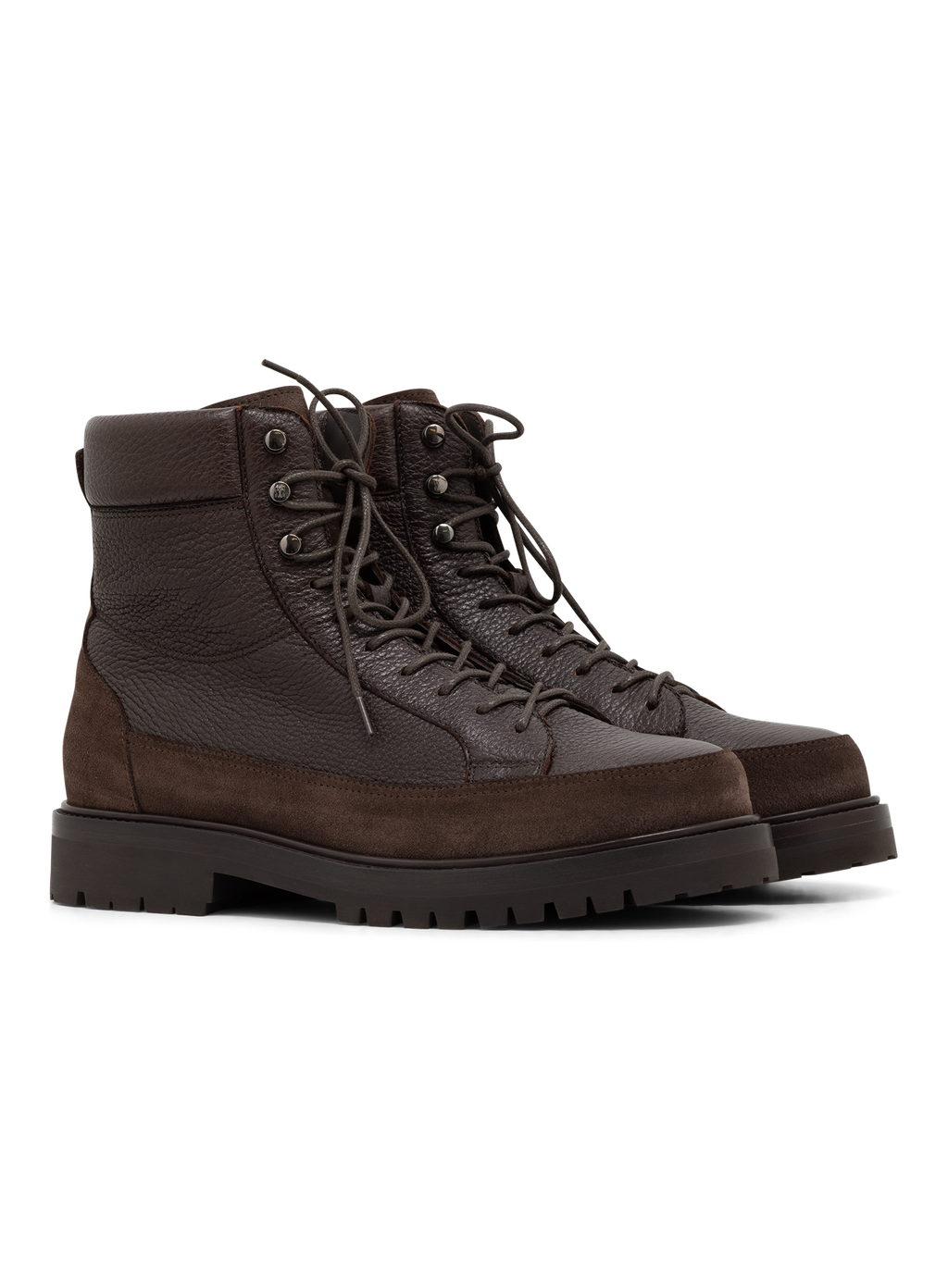 Veterboots van leer en suède | D.Bruin