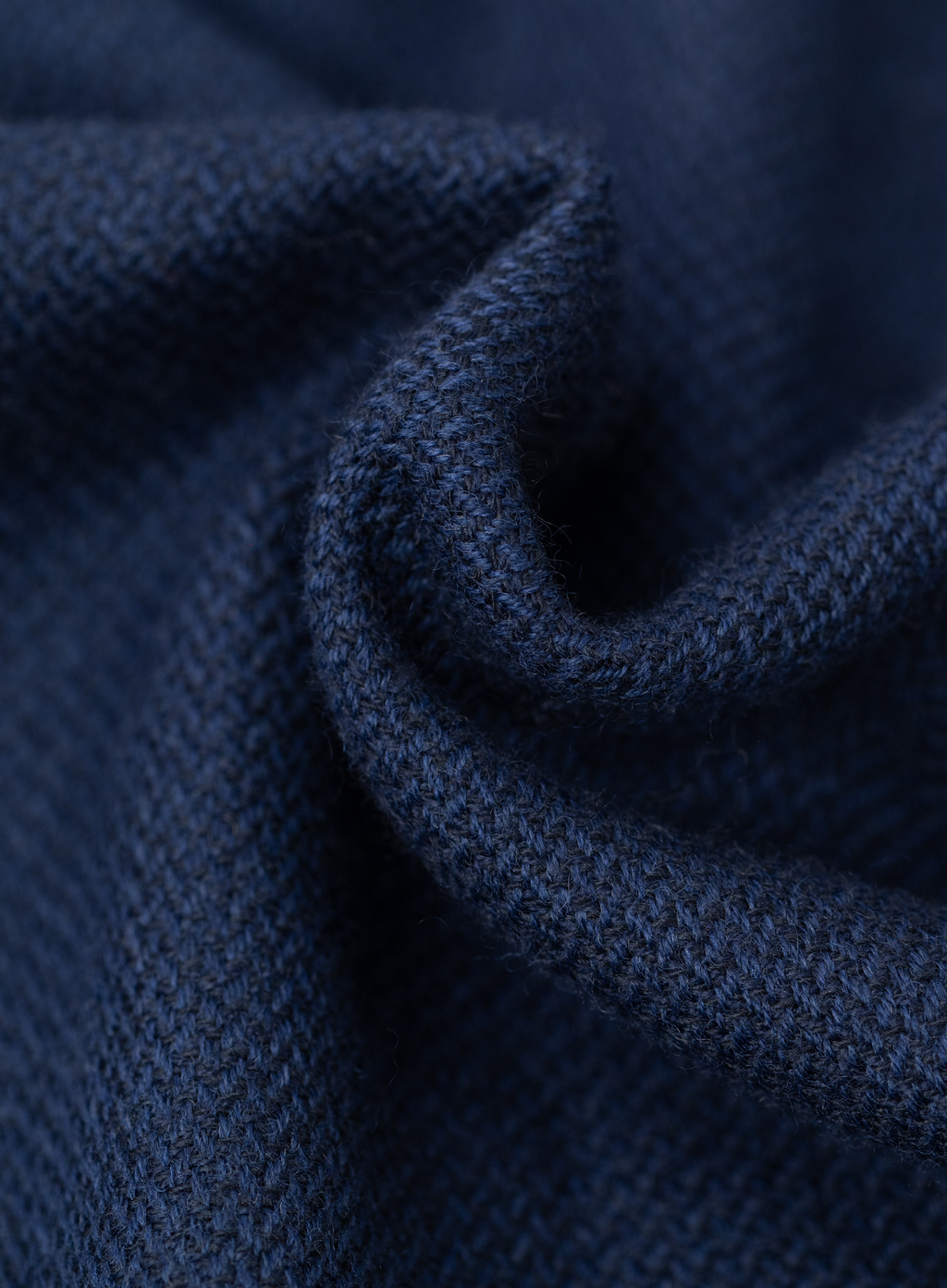 Sjaal van wol en cashmere met gestreepte rand | FULL_WIDTH | BLUE NAVY