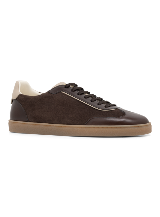 Sneakers in suède kalfsleer