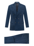 Denimlook pak van fluweel katoen | Blue Denim
