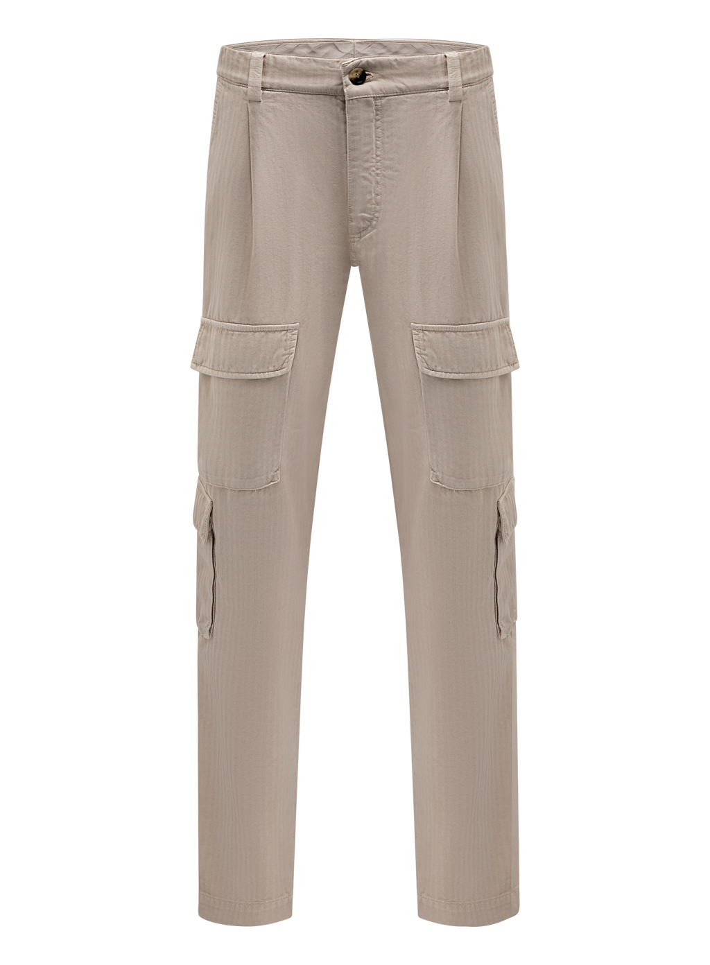 Chevron cargobroek van katoen | Beige