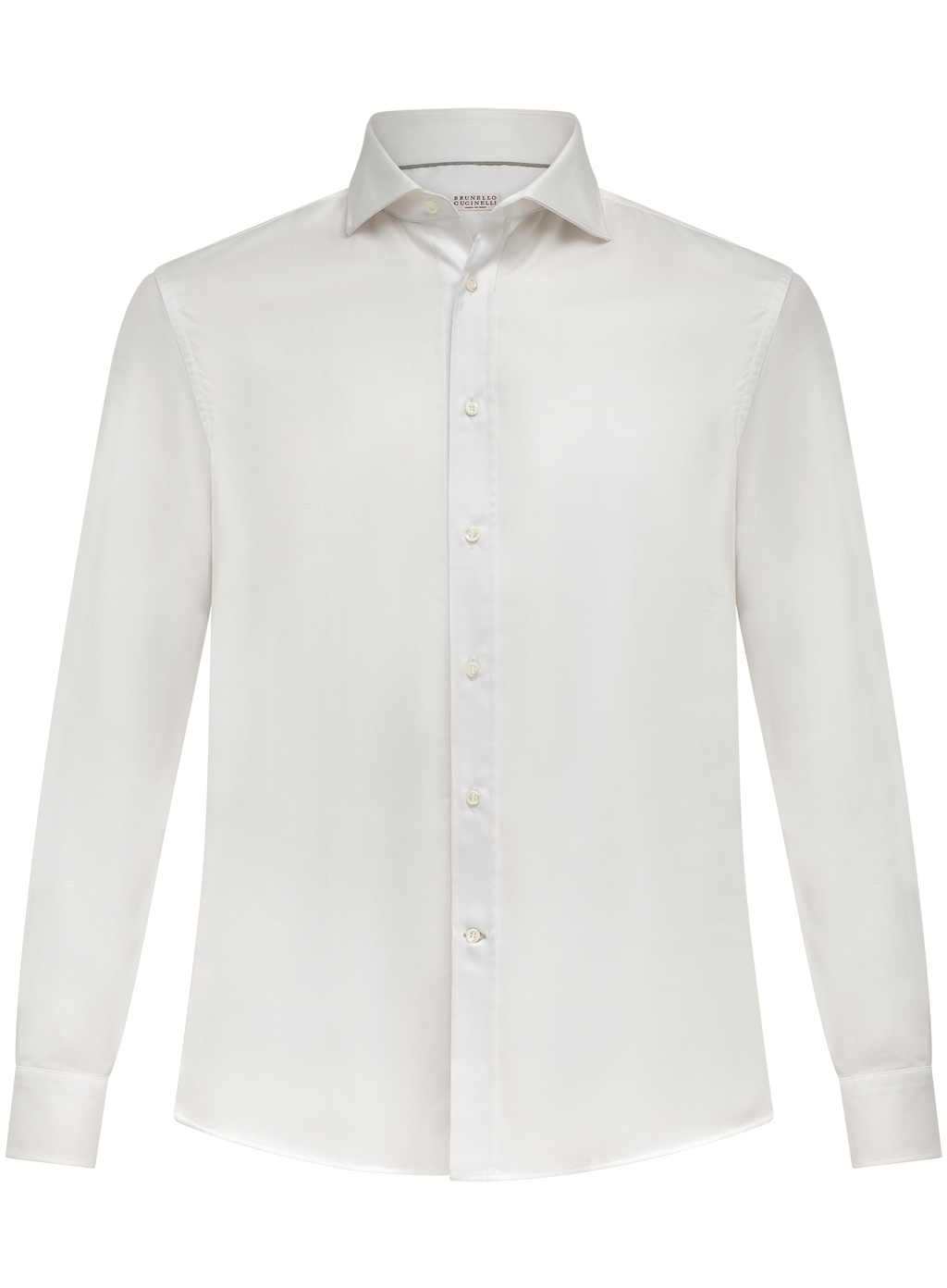 Garment-dyed overhemd van katoen | Wit