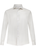 Garment-dyed overhemd van katoen | Wit