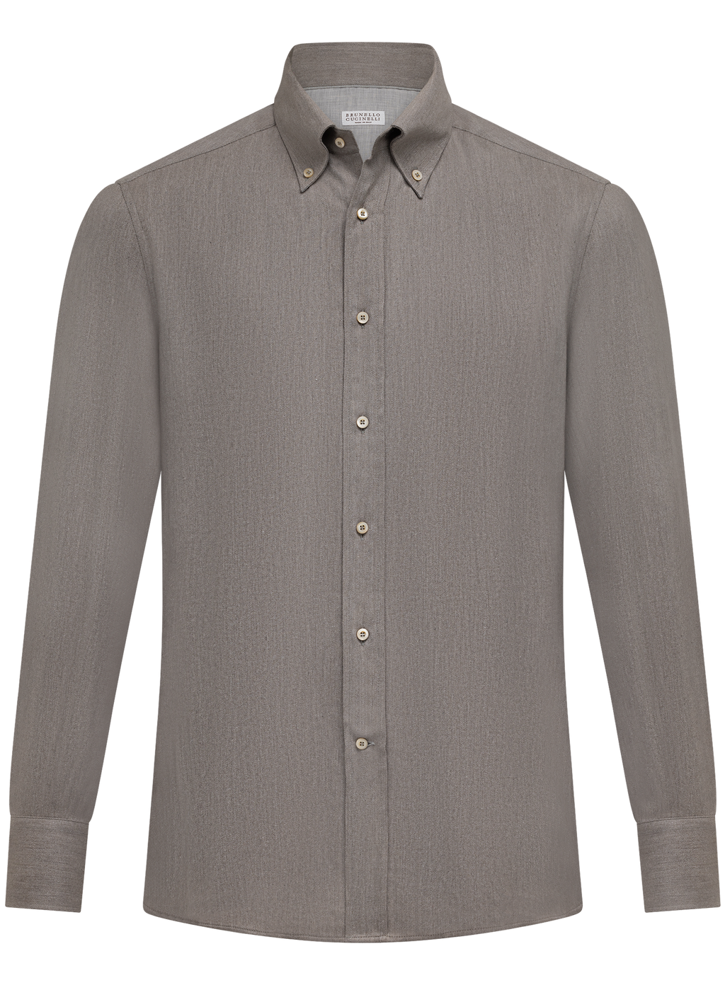 Button-down overhemd van katoen | TAUPE