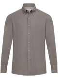 Button-down overhemd van katoen | TAUPE