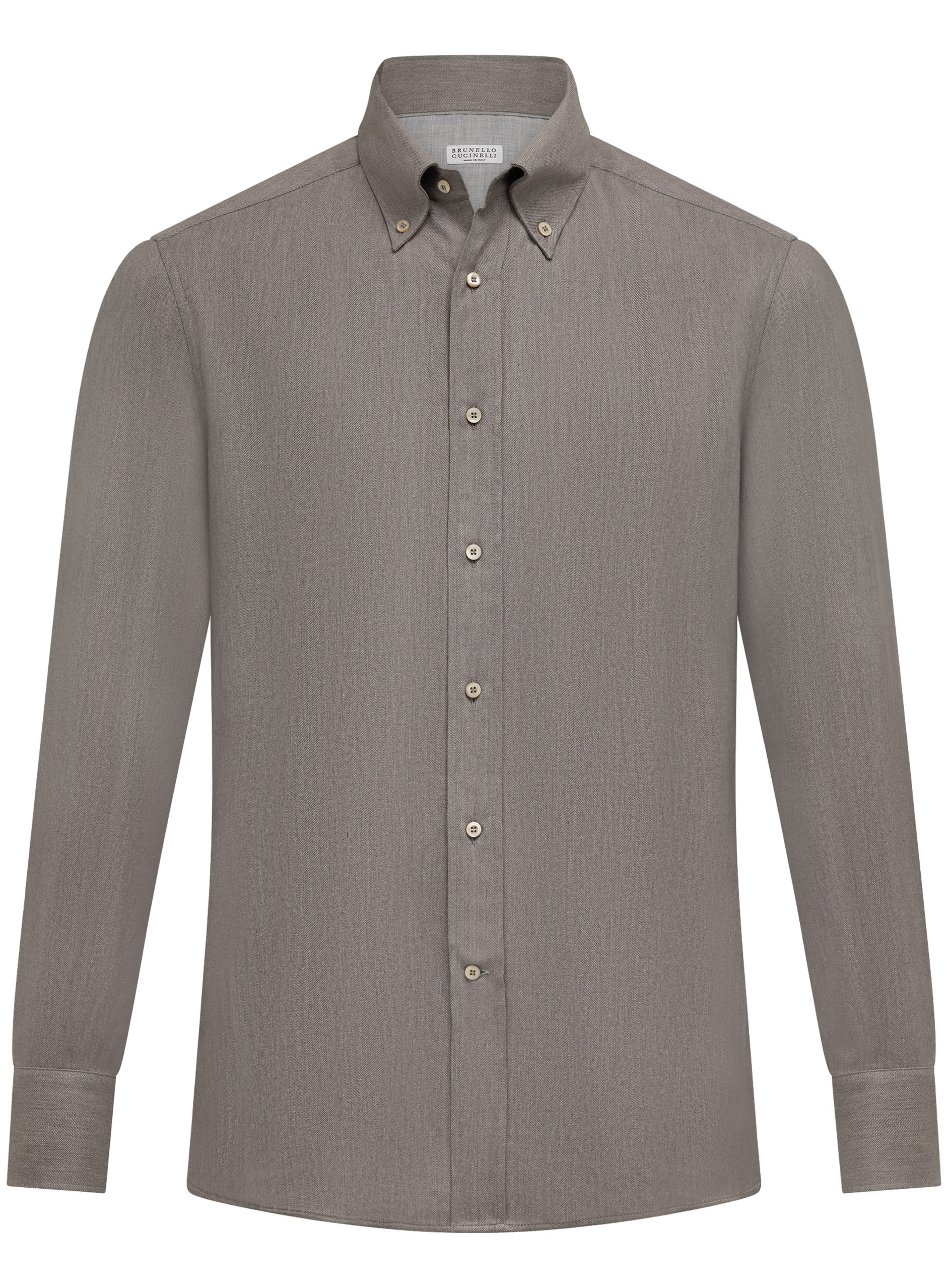 Button-down overhemd van katoen | TAUPE