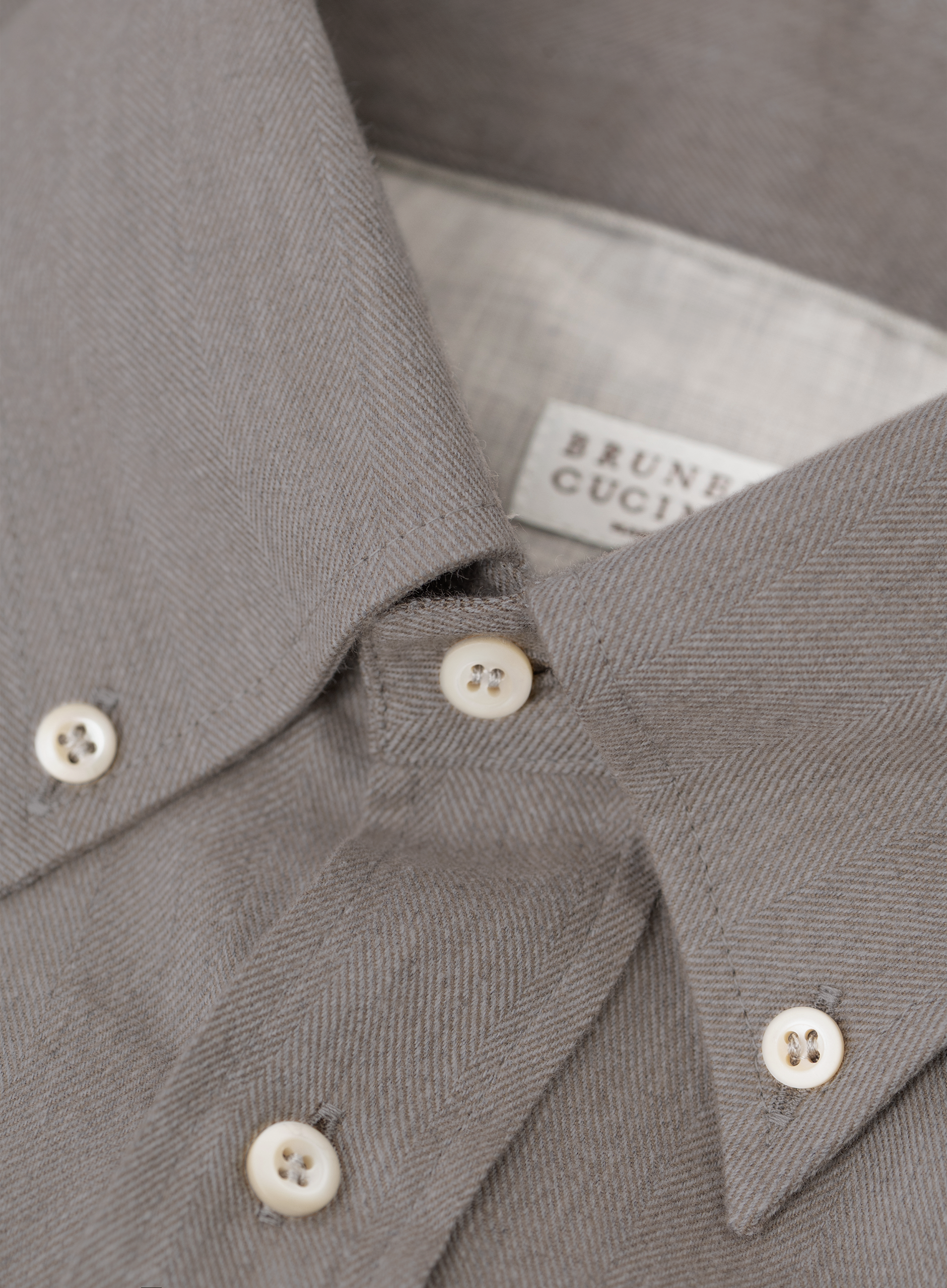 Button-down overhemd van katoen | FULL_WIDTH | TAUPE
