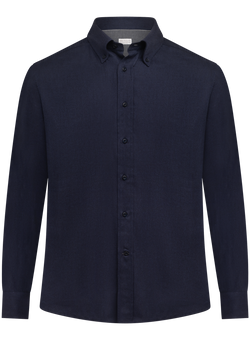 Button-down overhemd in katoen | BLUE NAVY